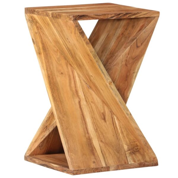 vidaXL Side Table 13.8"x13.8"x21.7" Solid Wood Acacia - Image 12