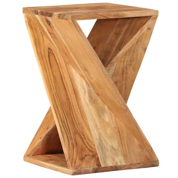 vidaXL Side Table 13.8"x13.8"x21.7" Solid Wood Acacia - Image 10