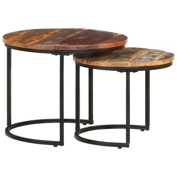 vidaXL Nesting Tables 2 pcs Solid Reclaimed Wood - Image 11