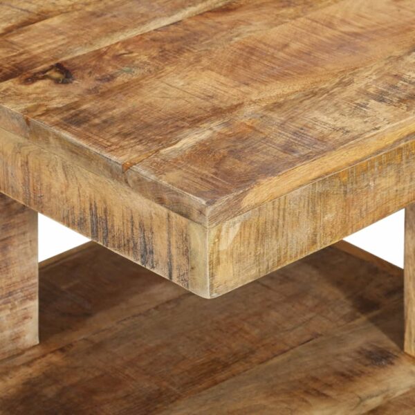 vidaXL Coffee Table 17.7"x17.7"x15.7" Solid Wood Mango - Image 4