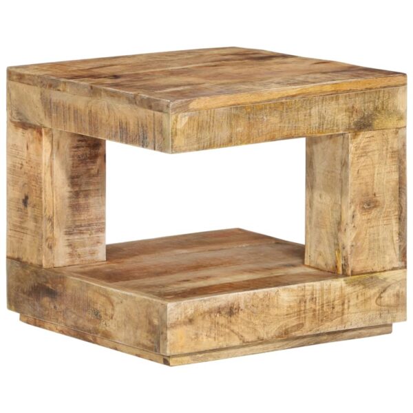 vidaXL Coffee Table 17.7"x17.7"x15.7" Solid Wood Mango - Image 9