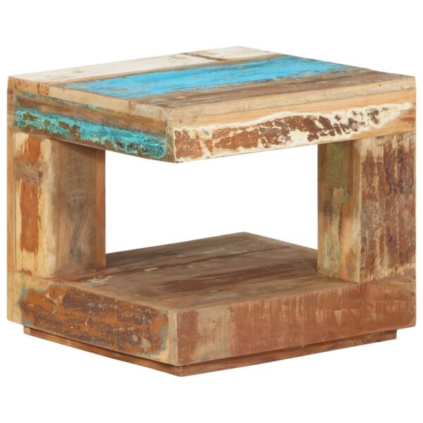 vidaXL Coffee Table 17.7"x17.7"x15.7" Solid Wood Reclaimed - Image 11