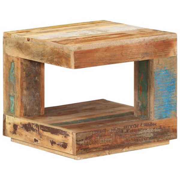 vidaXL Coffee Table 17.7"x17.7"x15.7" Solid Wood Reclaimed - Image 8