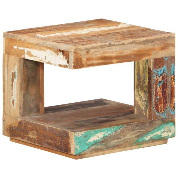 vidaXL Coffee Table 17.7"x17.7"x15.7" Solid Wood Reclaimed - Image 9