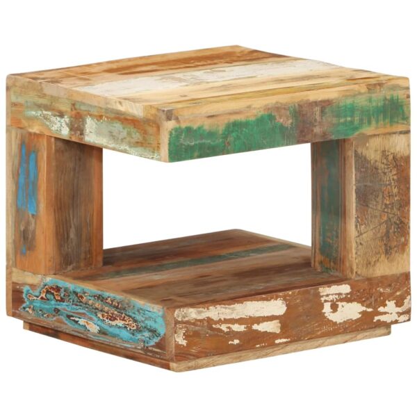 vidaXL Coffee Table 17.7"x17.7"x15.7" Solid Wood Reclaimed - Image 10