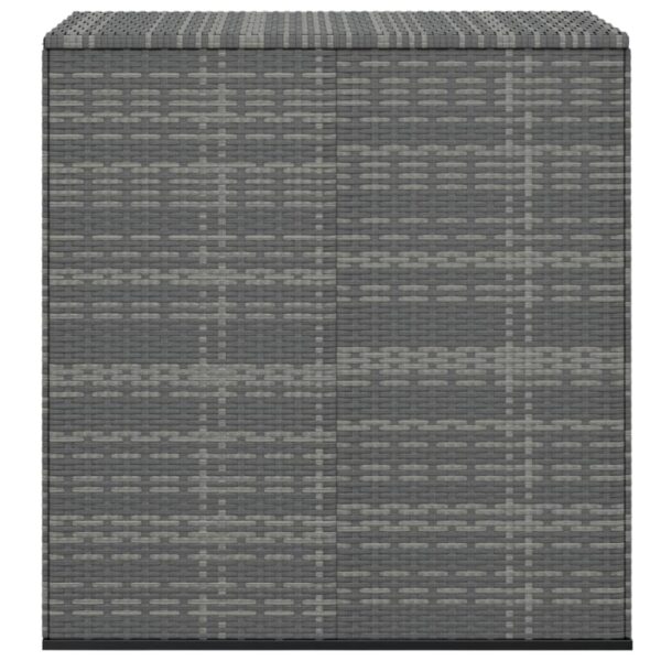 vidaXL Patio Cushion Box PE Rattan Gray - Image 2