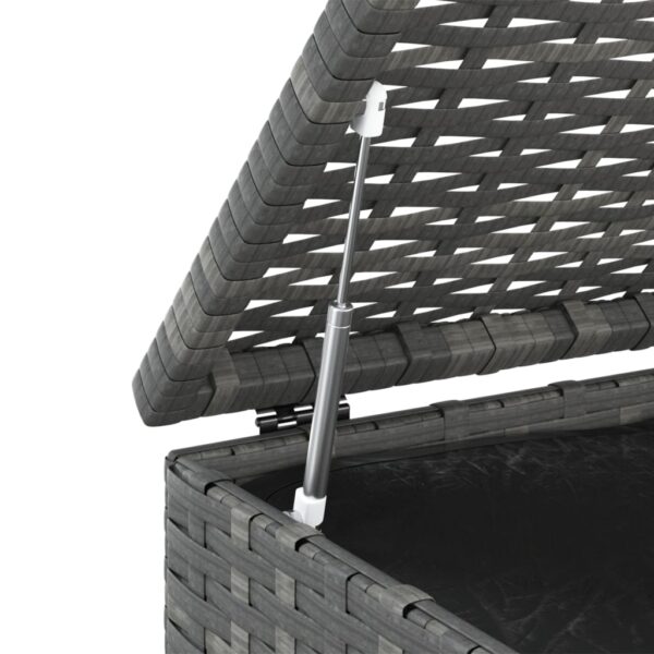 vidaXL Patio Cushion Box PE Rattan Gray - Image 4