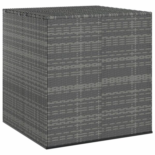 vidaXL Patio Cushion Box PE Rattan Gray