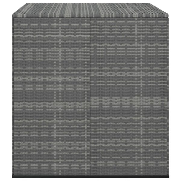 vidaXL Patio Cushion Box PE Rattan Gray - Image 2