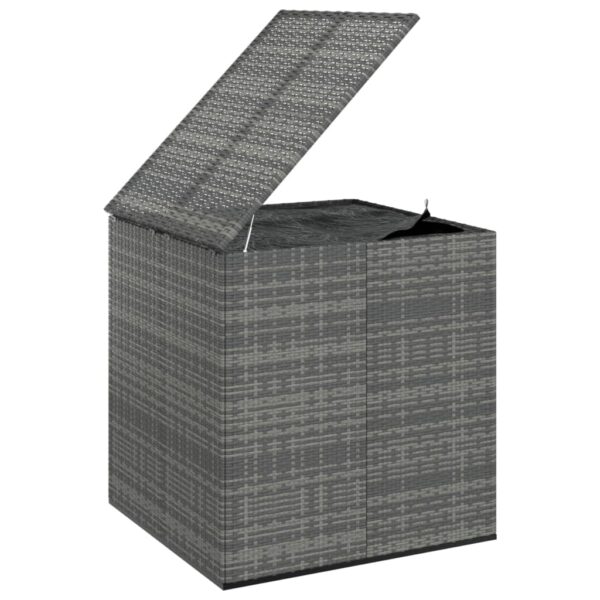 vidaXL Patio Cushion Box PE Rattan Gray - Image 3