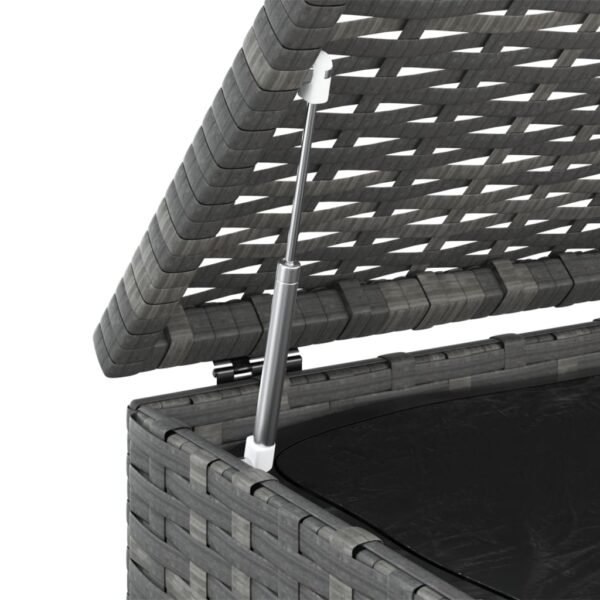 vidaXL Patio Cushion Box PE Rattan Gray - Image 4