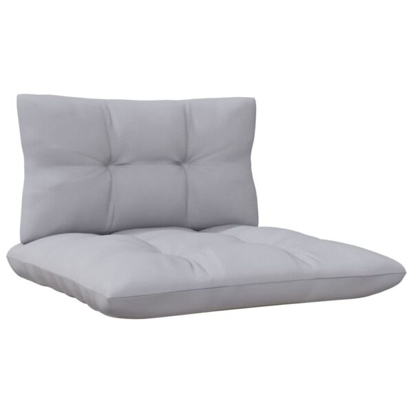 vidaXL Patio Middle Sofa with Gray Cushions Solid Pinewood - Image 5