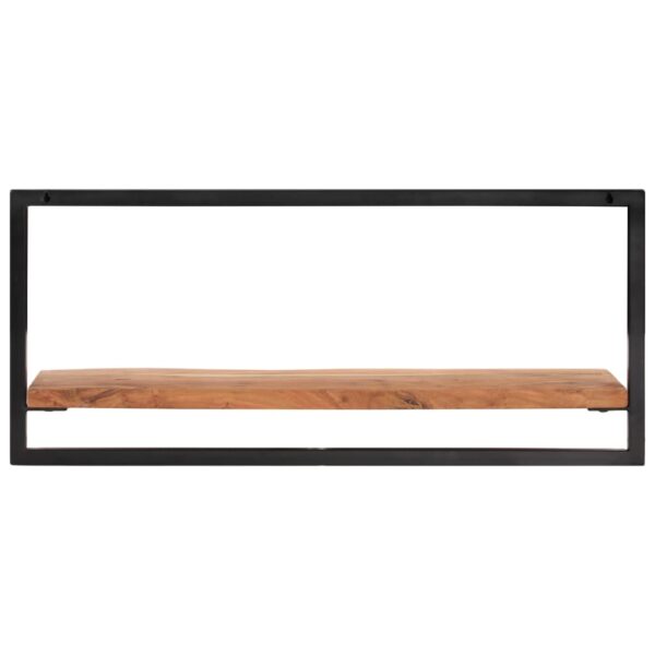 vidaXL Wall Shelves 2 pcs 31.5"x9.8"x13.8" Solid Wood Acacia and Steel - Image 3