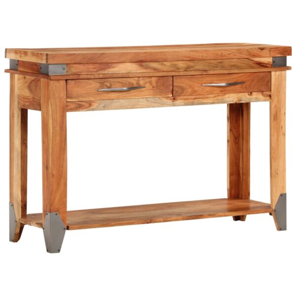 vidaXL Console Table 43.3"x13.4"x29.1" Solid Wood Acacia