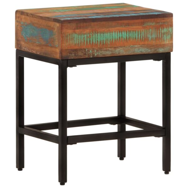 vidaXL Side Table 15.7"x11.8"x20.1" Solid Wood Reclaimed - Image 8