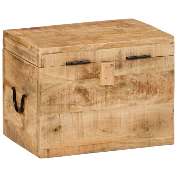 vidaXL Storage Box 15.4"x11"x12.2" Solid Wood Mango - Image 4