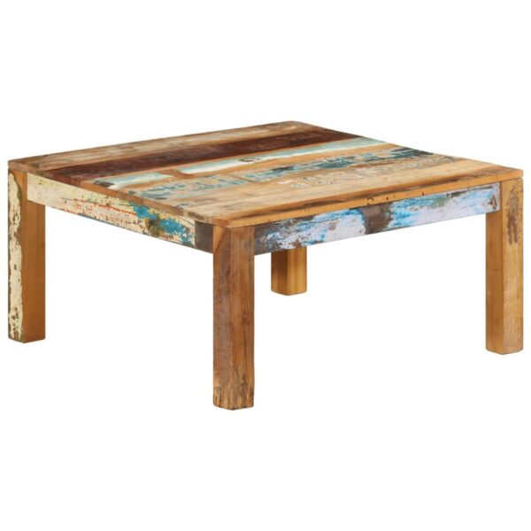 vidaXL Coffee Table 31.5"x31.5"x15.7" Solid Reclaimed Wood - Image 11