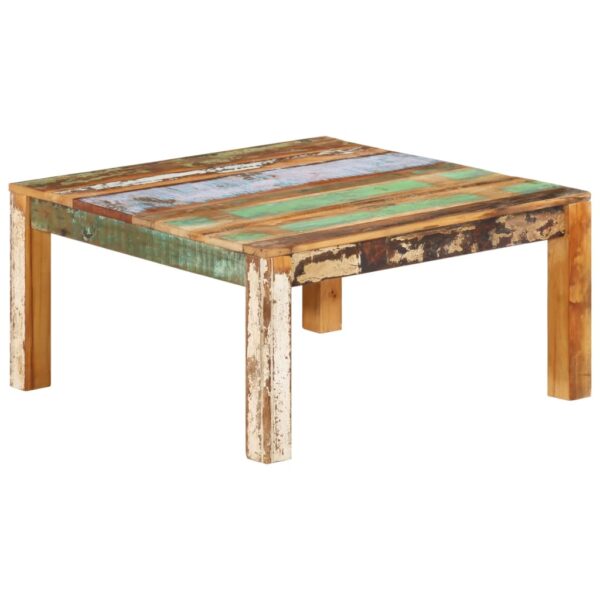 vidaXL Coffee Table 31.5"x31.5"x15.7" Solid Reclaimed Wood - Image 8