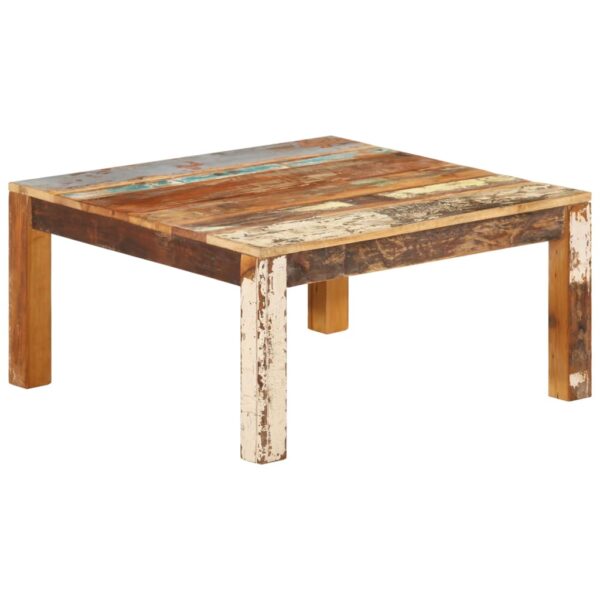 vidaXL Coffee Table 31.5"x31.5"x15.7" Solid Reclaimed Wood - Image 10