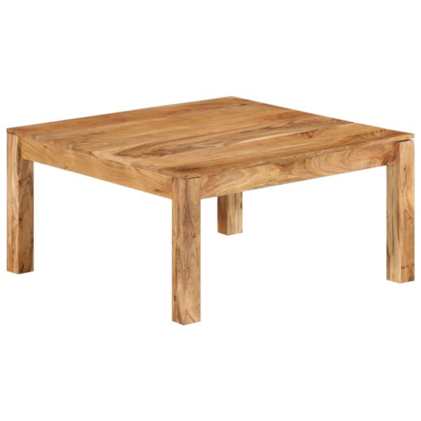 vidaXL Coffee Table 31.5"x31.5"x15.7" Solid Acacia Wood