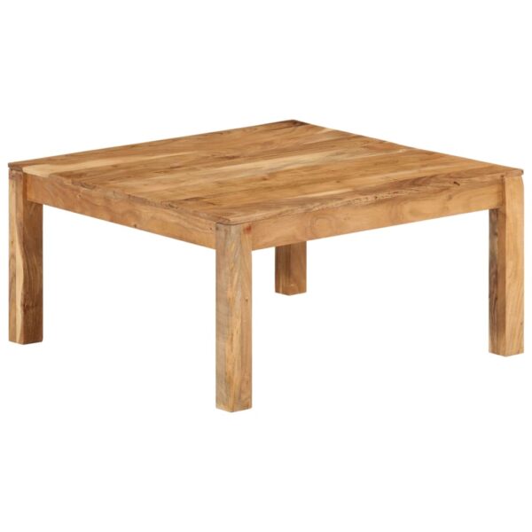 vidaXL Coffee Table 31.5"x31.5"x15.7" Solid Acacia Wood - Image 9