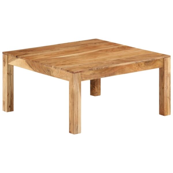 vidaXL Coffee Table 31.5"x31.5"x15.7" Solid Acacia Wood - Image 10