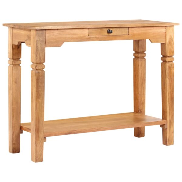 vidaXL Console Table 39.4"x15.7"x29.9" Solid Wood Acacia - Image 12