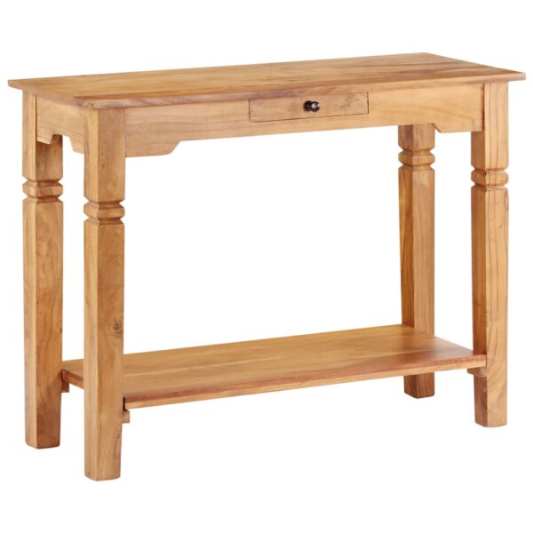 vidaXL Console Table 39.4"x15.7"x29.9" Solid Wood Acacia - Image 9