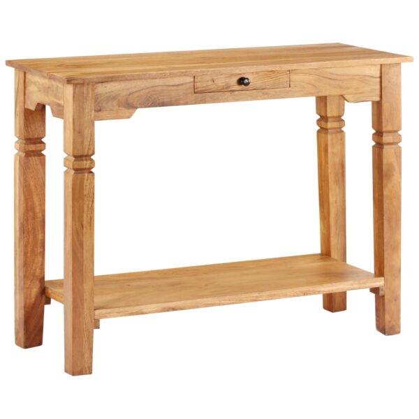 vidaXL Console Table 39.4"x15.7"x29.9" Solid Wood Acacia - Image 10