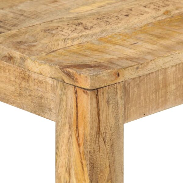 vidaXL Console Table 43.3"x13.8"x29.9" Rough Mango Wood - Image 4