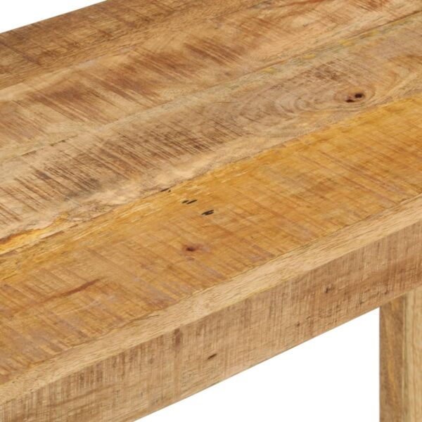 vidaXL Console Table 43.3"x13.8"x29.9" Rough Mango Wood - Image 5