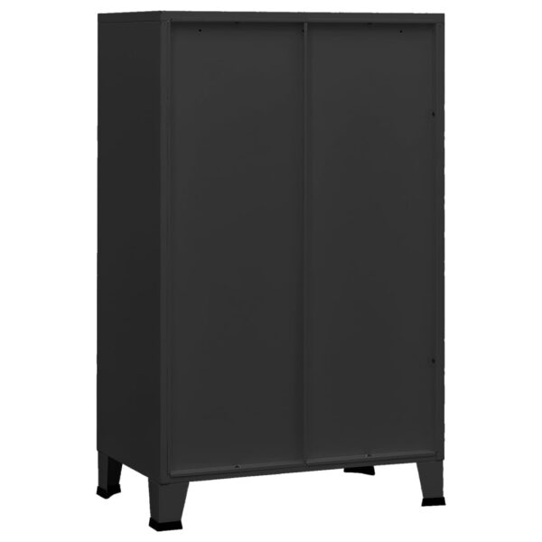 vidaXL Industrial Storage Chest Black 27.6"x15.7"x45.3" Metal - Image 5