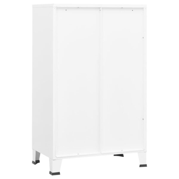 vidaXL Industrial Storage Chest White 27.6"x15.7"x45.3" Metal - Image 5