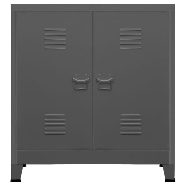 vidaXL Industrial Storage Chest Anthracite 35.4"x15.7"x39.4" Steel - Image 3