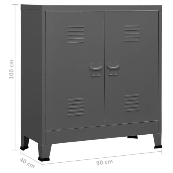 vidaXL Industrial Storage Chest Anthracite 35.4"x15.7"x39.4" Steel - Image 8