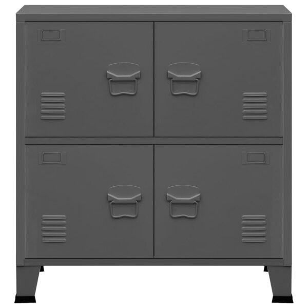 vidaXL Industrial Storage Chest Anthracite 29.5"x15.7"x31.5" Steel - Image 3