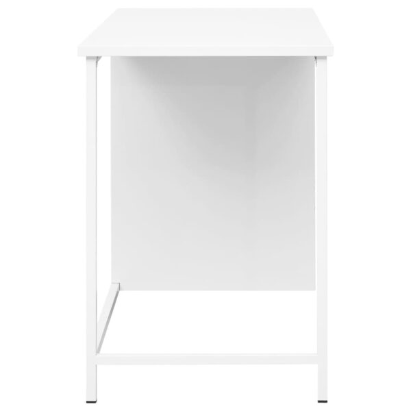 vidaXL Industrial Desk with Drawers White 41.3"x20.5"x29.5" Steel - Image 4