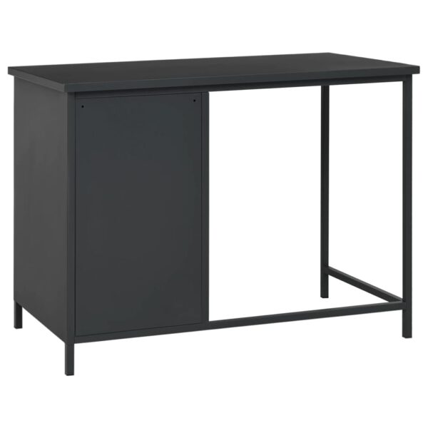 vidaXL Industrial Desk with Drawers Anthracite 41.3"x20.5"x29.5" Steel - Image 5