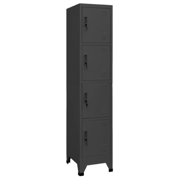 vidaXL Locker Cabinet Anthracite 15"x17.7"x70.9" Steel