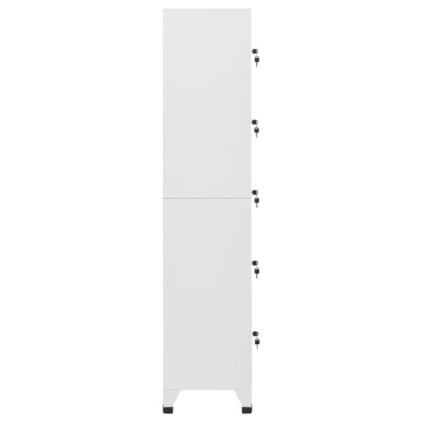 vidaXL Locker Cabinet Light Gray 15"x15.7"x70.9" Steel - Image 3