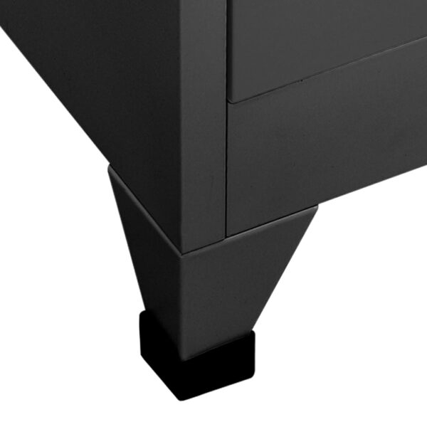 vidaXL Locker Cabinet Anthracite 35.4"x17.7"x70.9" Steel - Image 6