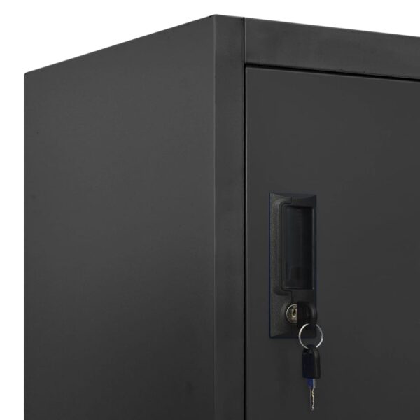 vidaXL Locker Cabinet Anthracite 35.4"x17.7"x70.9" Steel - Image 7