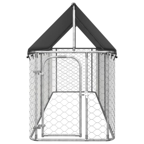 vidaXL Outdoor Dog Kennel with Roof 157.5"x39.4"x59.1" - Image 2