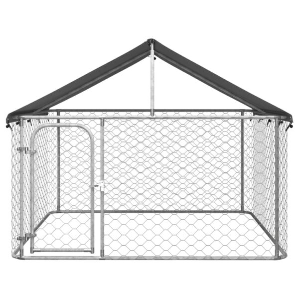 vidaXL Outdoor Dog Kennel with Roof 78.7"x78.7"x59.1" - Image 2