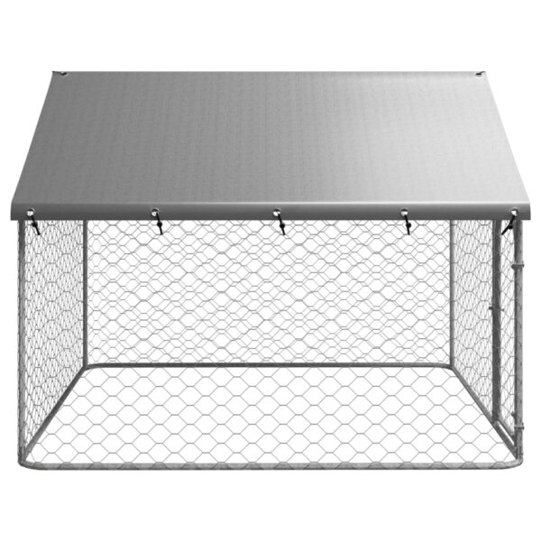 vidaXL Outdoor Dog Kennel with Roof 78.7"x78.7"x59.1" - Image 3