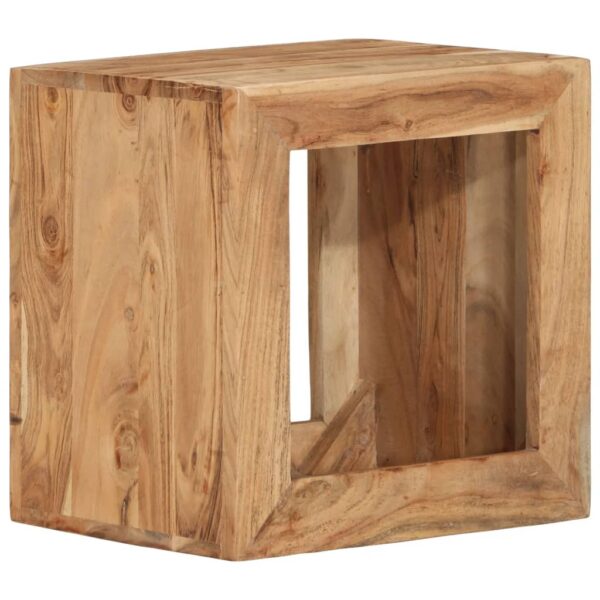 vidaXL Stool 15.7"x11.8"x15.7" Solid Wood Acacia - Image 11