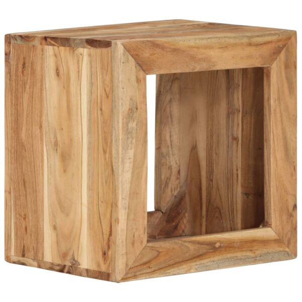 vidaXL Stool 15.7"x11.8"x15.7" Solid Wood Acacia - Image 8