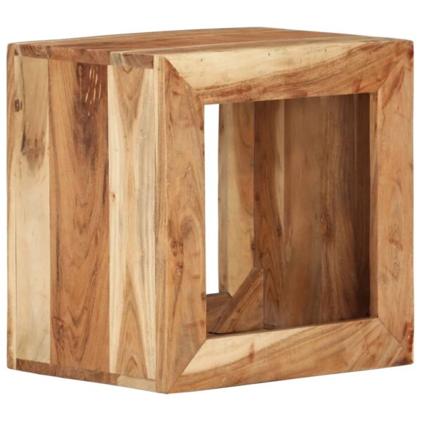 vidaXL Stool 15.7"x11.8"x15.7" Solid Wood Acacia - Image 10