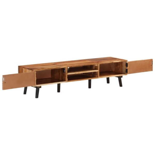 vidaXL TV Stand 57.1"x13.8"x13.8" Solid Wood Acacia - Image 4