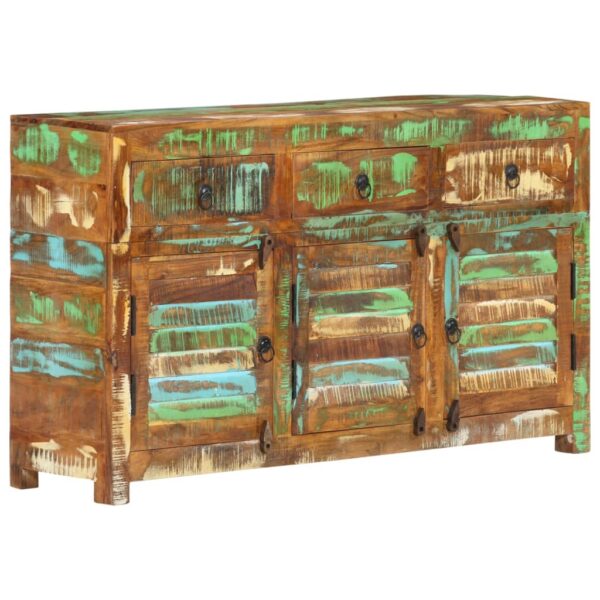 vidaXL Sideboard 43.3"x11.8"x25.6" Solid Wood Reclaimed - Image 10